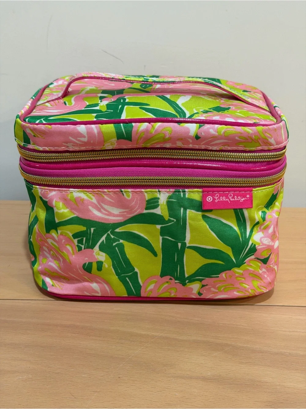 Lilly Pulitzer X Target Train Case/Makeup Case Fan Dance Flamingo Print